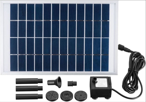 Solar panel fountain pump kit