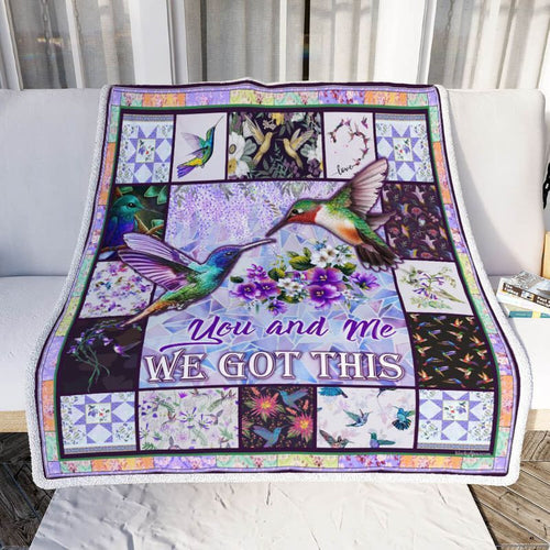 Hummingbird You and Me We Got This Fleece Blanket
