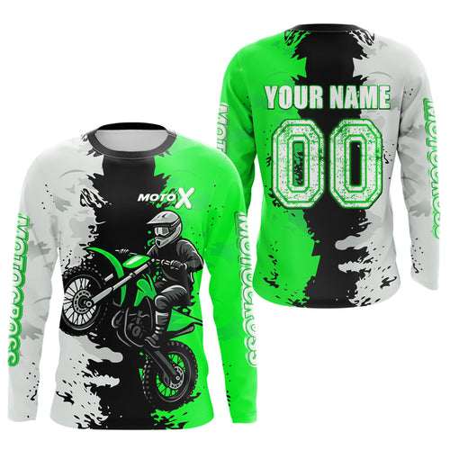 Green Motocross Racing Jersey Custom Dirt Bike Shirts Jersey