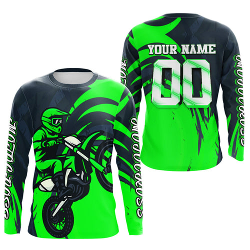 Green Motocross Jersey Custom Dirt Bike Shirts Motorcycle Shirt