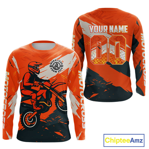 Orange Motocross Jersey Custom Dirt Bike Motorcycle Racing Shirt