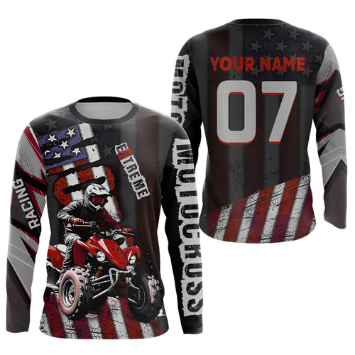 Custom ATV Motocross Jerseys + Quad Bike Shirt Racing Adult American Flag Dirt Bike Jersey