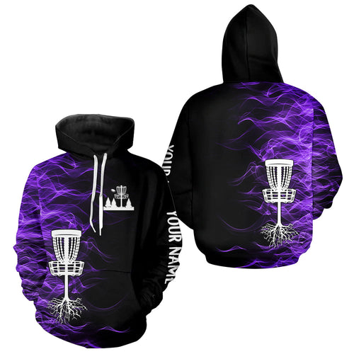 Purple smoke black Disc Golf Hoodies custom team disc golf basket disc golf Hoodies outfits