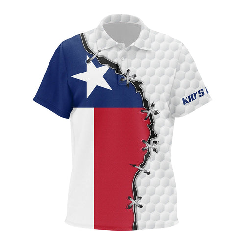golf polo shirts Texas flag white golf ball skin pattern custom patriot team golf shirts