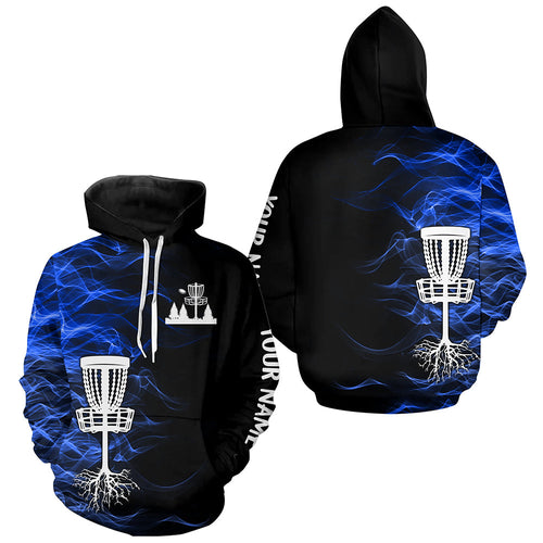 Blue smoke black Disc Golf Hoodies custom team disc golf basket Disc golf hoodie