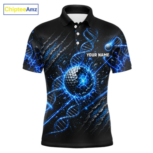 Personalized Golf Polo Shirt – DNA Golf Ball Custom Team Name Jersey
