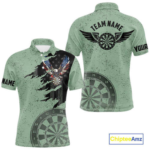 Eagle Retro American Flag Patriotic Darts Shirts Custom Darts League Team Jersey