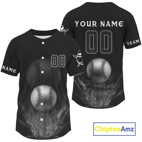 Baseball Jersey Personalized Silver Baseball Shirt, Baseball Jerseys