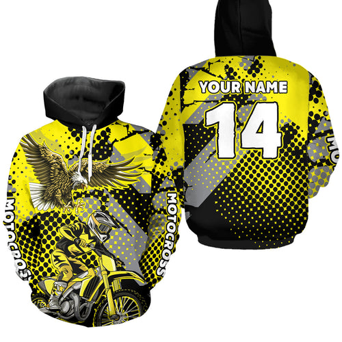 Eagle Motocross Hoodie Dirt Bike Racing Hoodie Custom Riding Shirt
