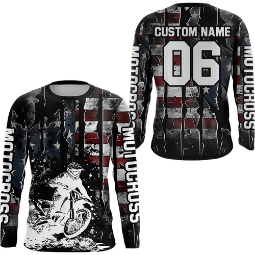 US Flag Motocross Racing Extreme Jersey + Motorcycle Shirt