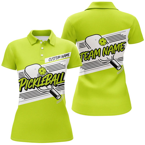 Women's Pickleball Polo Shirts, Pickleball Tournament Shirts For Team Green, Pickleball Polo Shirts