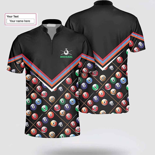 Personalized Billiard Pattern Crown Emblem Billiard Jerseys Shirt