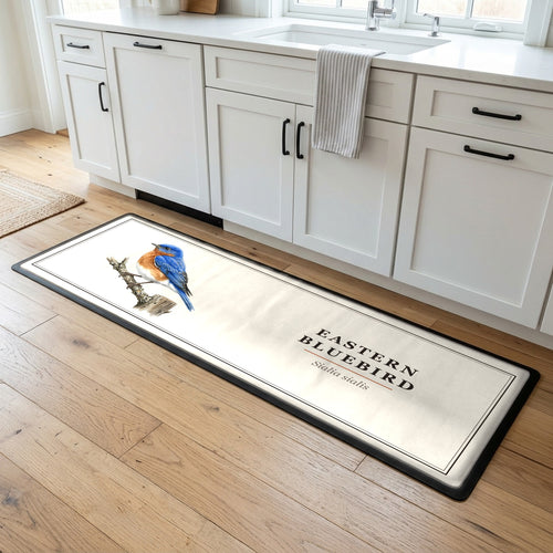 Eastern Bluebird Field Guide Kitchen Mat