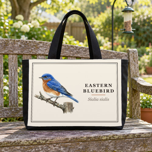 Eastern Bluebird Field Guide Canvas Tote Bag