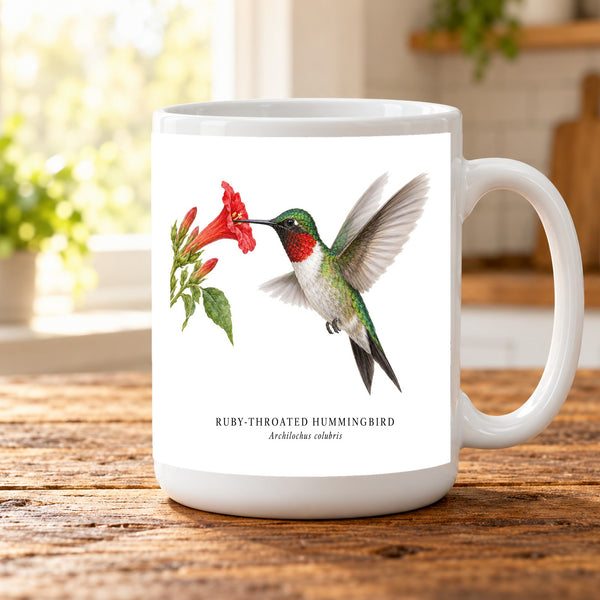 Ruby-throated Hummingbird Field Guide Mug