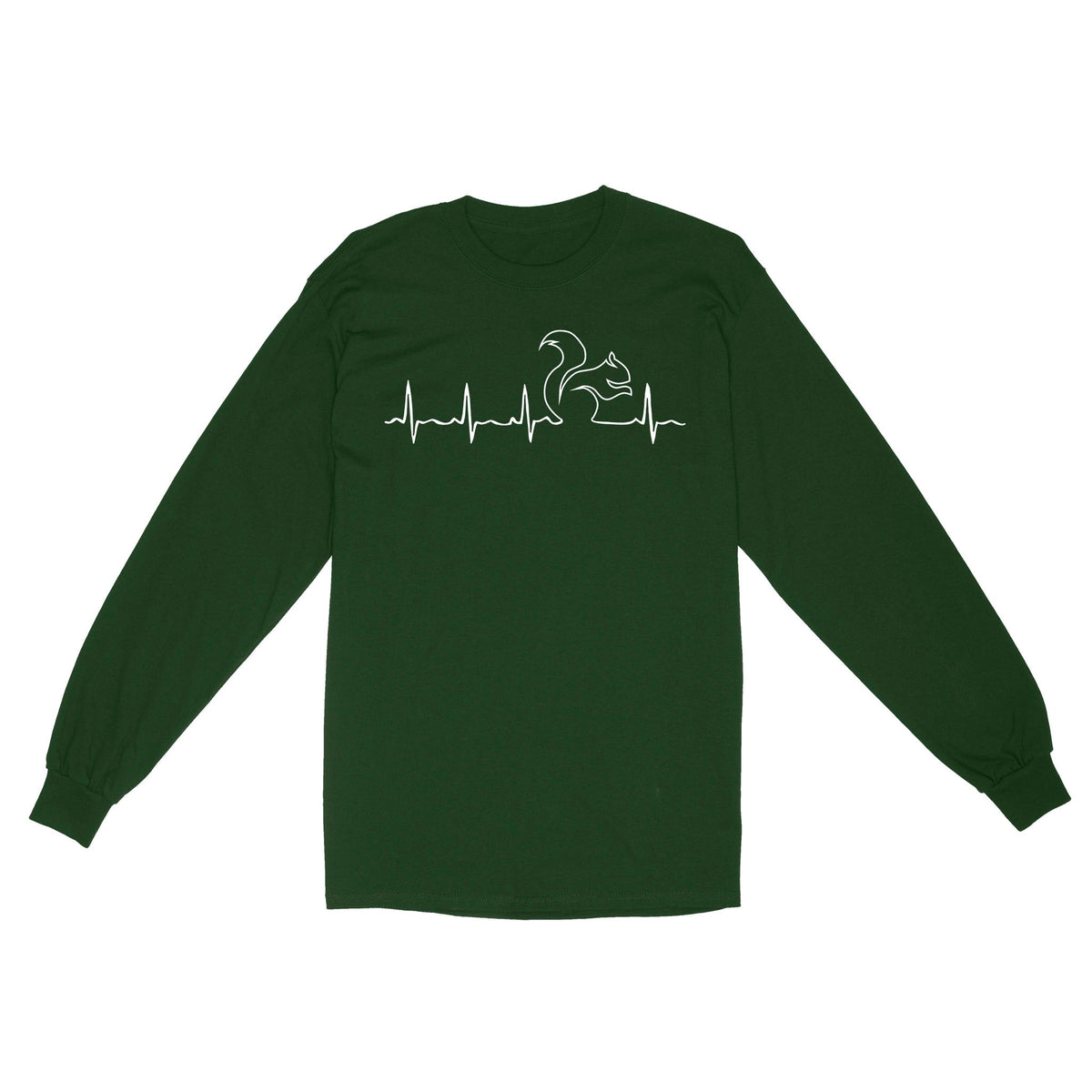 ’s Squirrels hunting Shirt, Squirrel Pulse Heartbeat Long sleeve D06