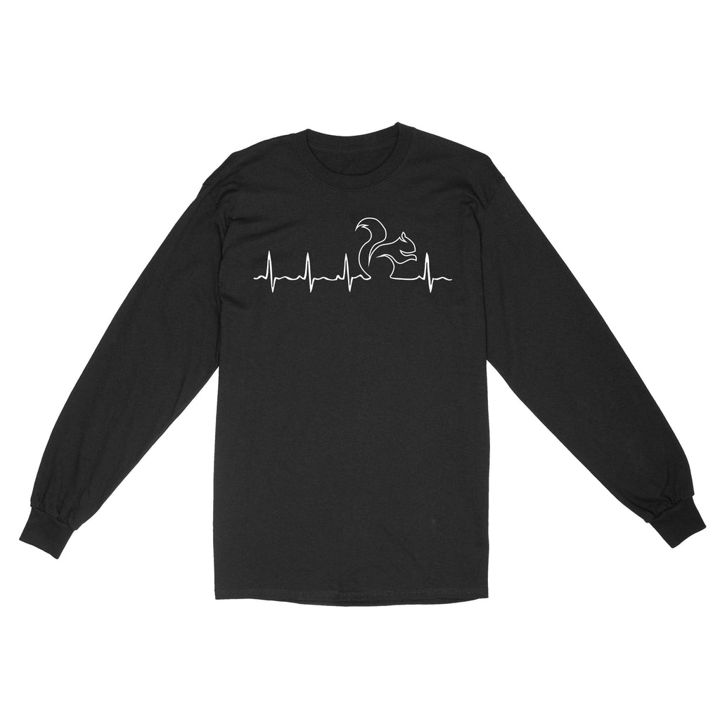 ’s Squirrels hunting Shirt, Squirrel Pulse Heartbeat Long sleeve D06