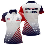 Personalized Patriotic US Flag Archery Polo & Quarter-Zip Shirts Custom Team Archery Jerseys