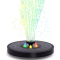 Round floating solar fountain pump with LED lights