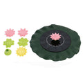 Floating lotus leaf solar fountain