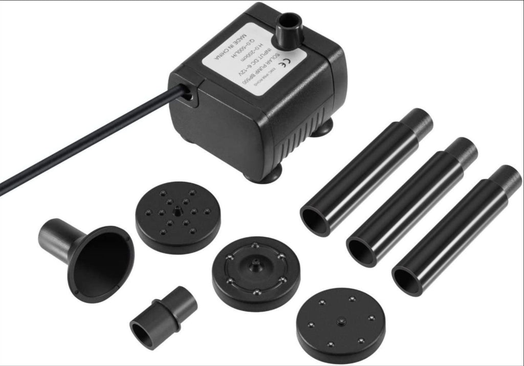 Solar panel fountain pump kit