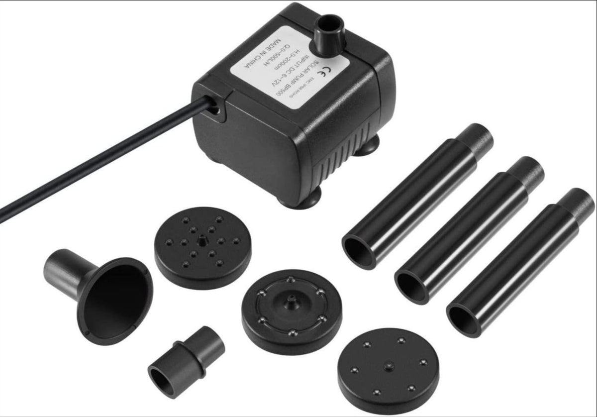 Solar panel fountain pump kit