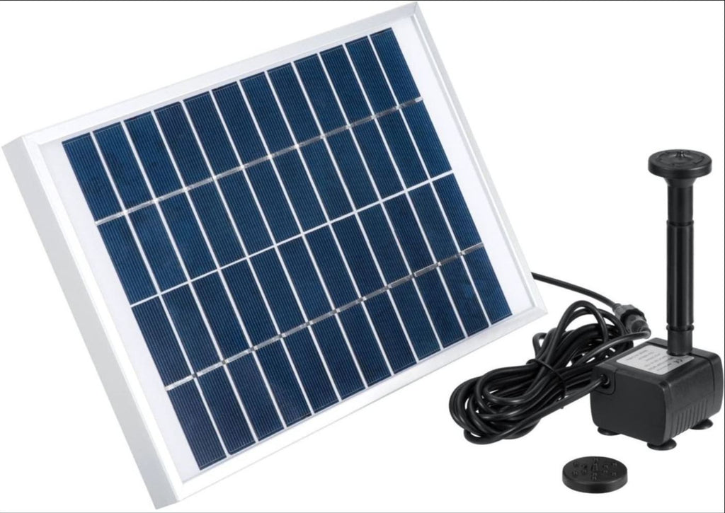Solar panel fountain pump kit
