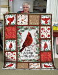 Cardinal I Am Always With You Fleece Throw Blanket