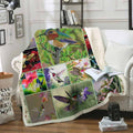Hummingbird Comfy Sofa - All Over Fleece Throw Blanket