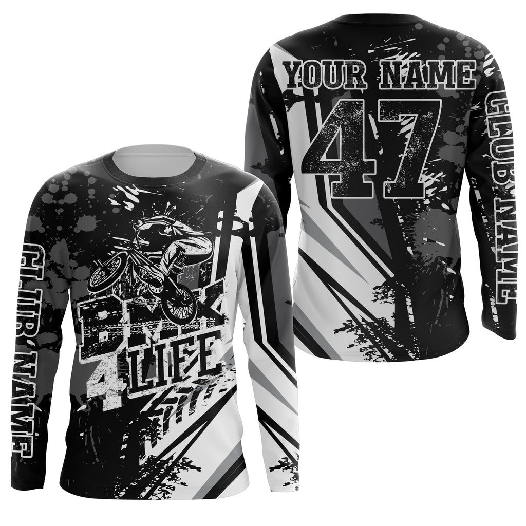 BMX 4 Life Black BMX jersey + BMX bike shirt adult bicycle motocross cycling gear