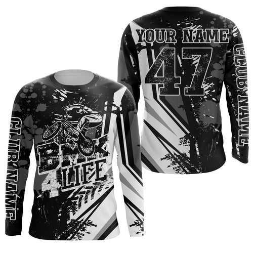 BMX 4 Life Black BMX jersey + BMX bike shirt adult bicycle motocross cycling gear