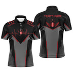 Polo Bowling Shirt, Personalized Bowling Heartbeat Team Bowlers Jersey