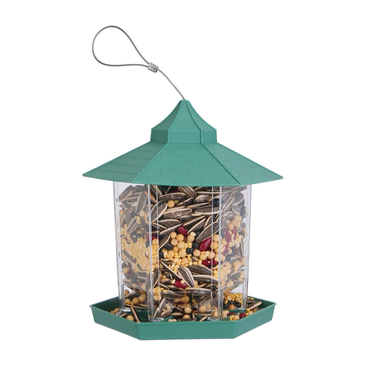 Gazebo Hanging Bird Feeder, 6 Ports, 2.2 lb Seed Capacity