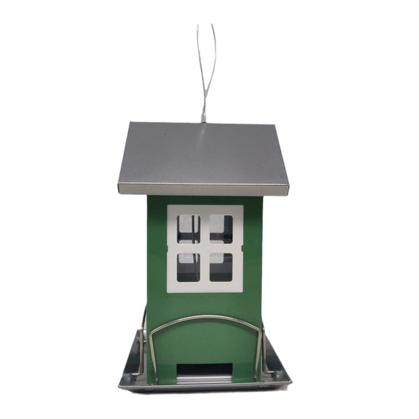 Metal cottage seed feeder