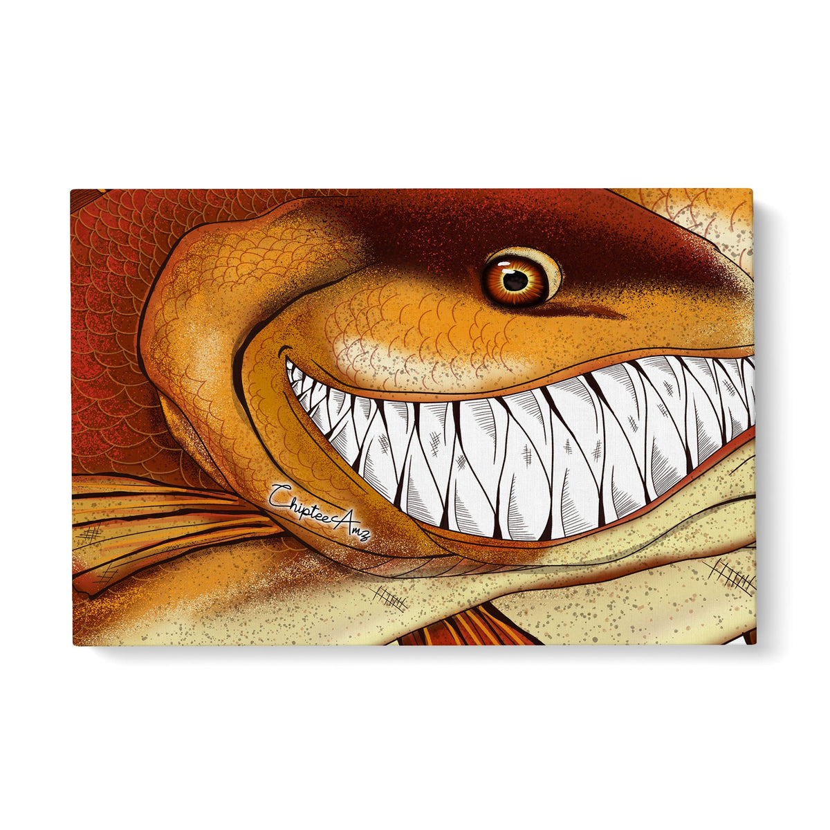 Funny Redfish fishing art Matte Canvas 's art Redfish wall art