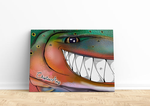 Trout fly fishing art Matte Canvas 's art Rainbow trout fish wall art