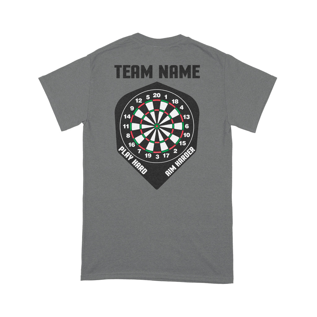 Play Hard Aim Harder Custom Dart Team Shirts And, Darts Gift