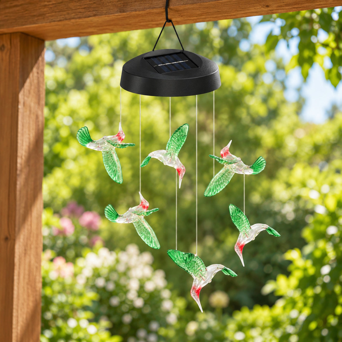 Solar Hummingbird Wind Chime Light