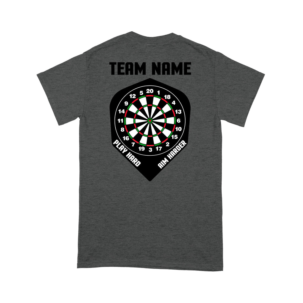 Play Hard Aim Harder Custom Dart Team Shirts And, Darts Gift