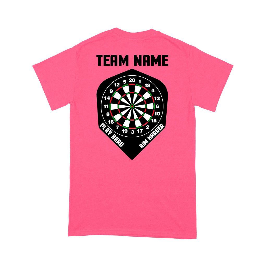 Play Hard Aim Harder Custom Dart Team Shirts And, Darts Gift