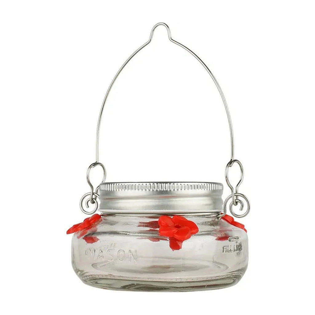 Mason Jar Hummingbird Feeder, 6 oz Glass