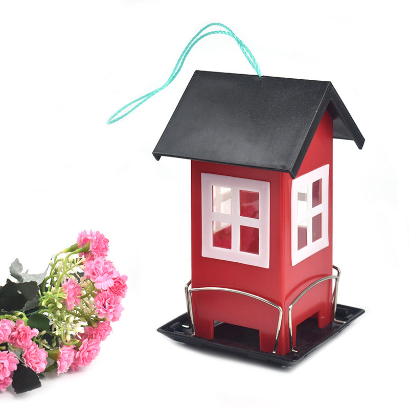 Metal cottage seed feeder