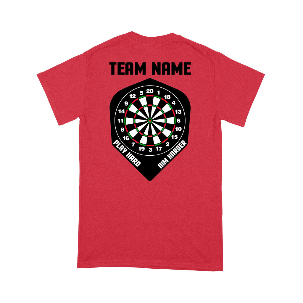 Play Hard Aim Harder Custom Dart Team Shirts And, Darts Gift