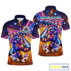 Funny Raccoon Bowling Custom Bowling League Jersey Polo & 1/4-Zip Bowling Outfit
