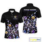 Custom Holographic Glass Break 8 Ball Billiard Shirts Team Pool Jersey
