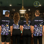 Custom Holographic Glass Break 8 Ball Billiard Shirts Team Pool Jersey