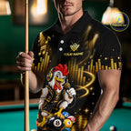 Custom Funny Chicken Billiard Shirt Music Billiard Pool Jersey Polo & Quarter-Zip