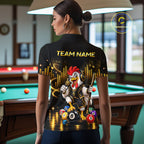 Custom Funny Chicken Billiard Shirt Music Billiard Pool Jersey Polo & Quarter-Zip