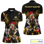 Custom Funny Chicken Billiard Shirt Music Billiard Pool Jersey Polo & Quarter-Zip
