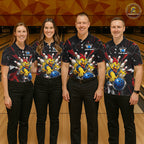 Custom Red Funny Chicken Bowling Team Shirt Break Glass Bowling Jersey